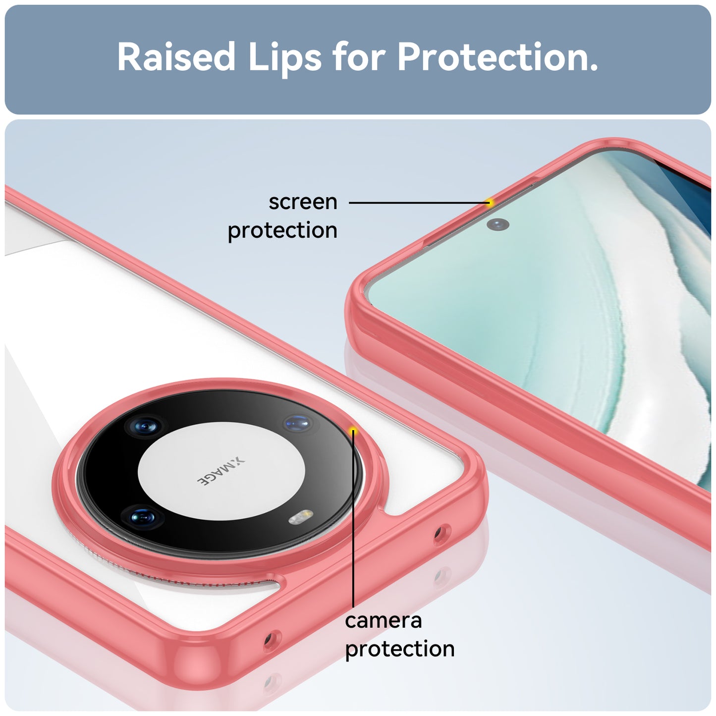 For Huawei Mate 60 Cover Drop-proof TPU+Acrylic Phone Case