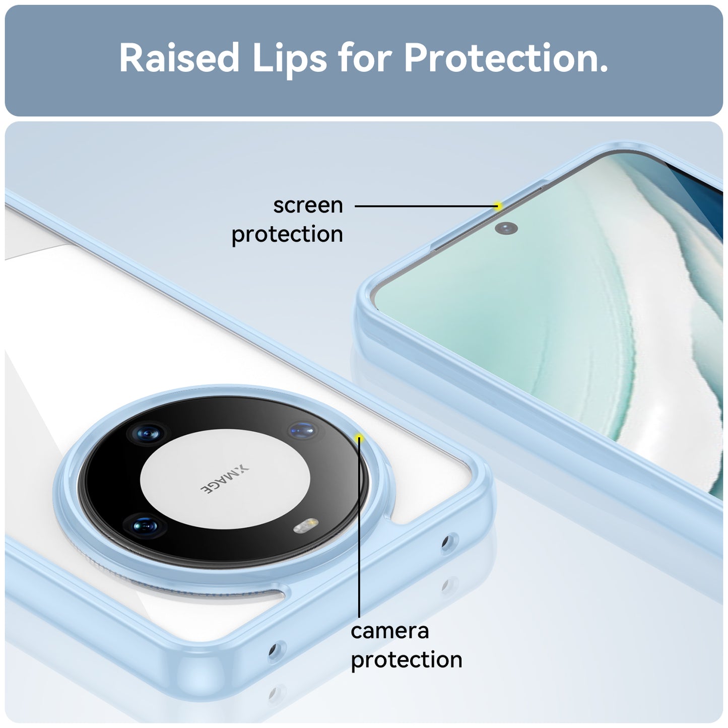 For Huawei Mate 60 Cover Drop-proof TPU+Acrylic Phone Case