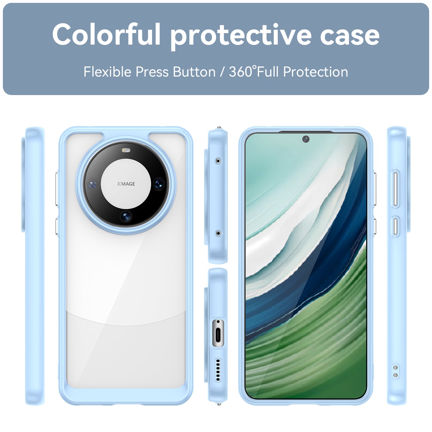 For Huawei Mate 60 Cover Drop-proof TPU+Acrylic Phone Case