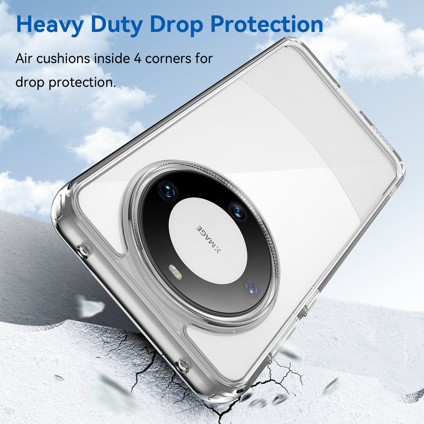 For Huawei Mate 60 Cover Drop-proof TPU+Acrylic Phone Case
