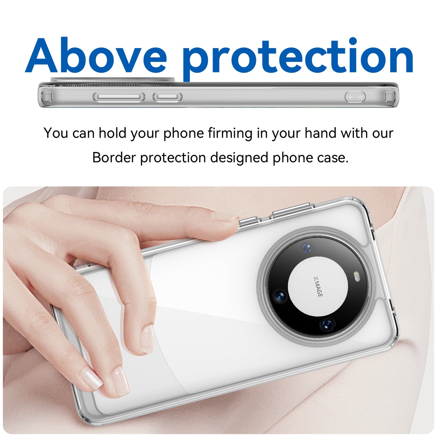 For Huawei Mate 60 Cover Drop-proof TPU+Acrylic Phone Case