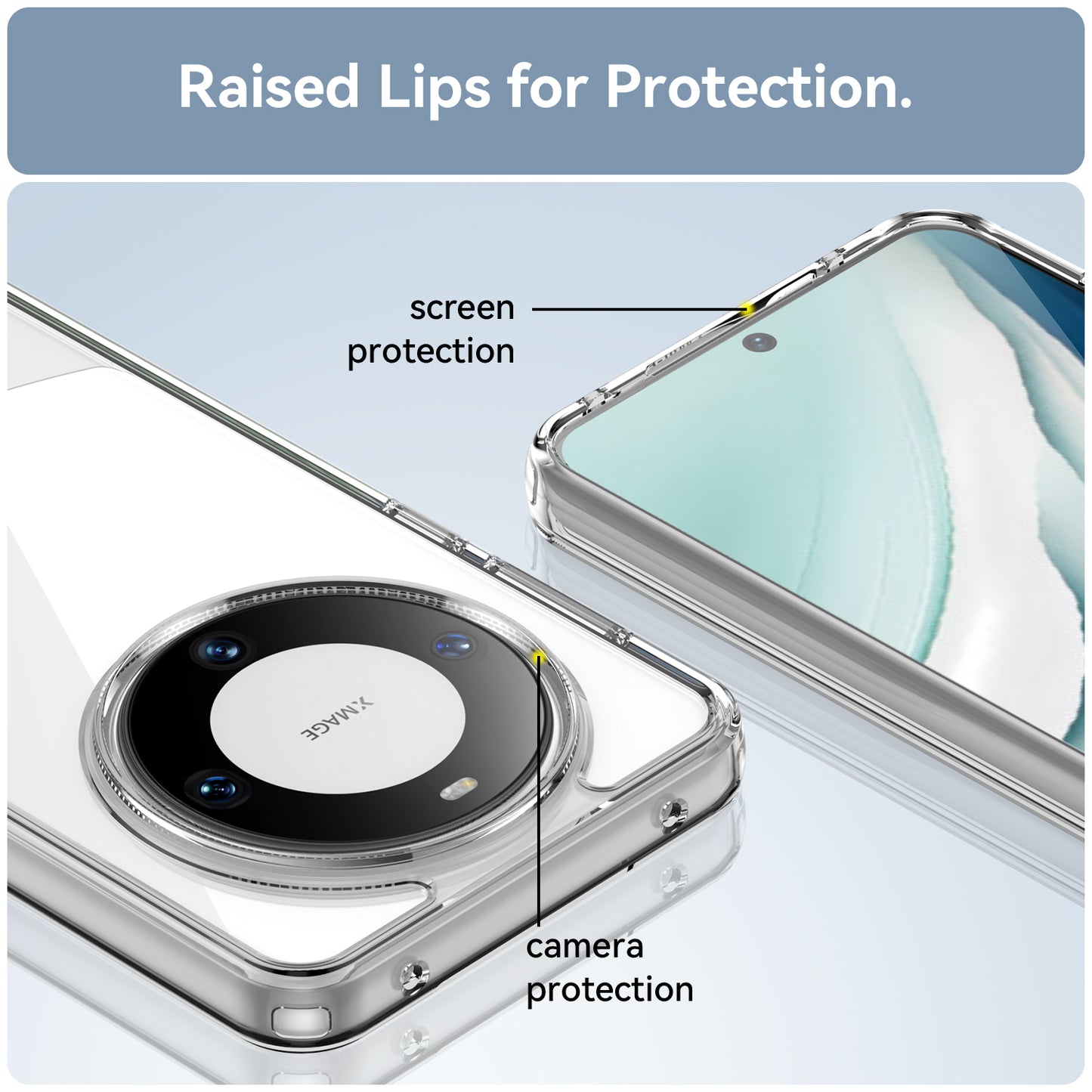 For Huawei Mate 60 Cover Drop-proof TPU+Acrylic Phone Case