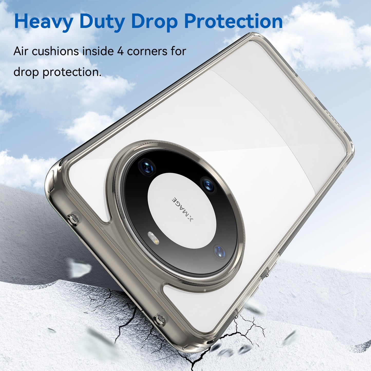 For Huawei Mate 60 Cover Drop-proof TPU+Acrylic Phone Case