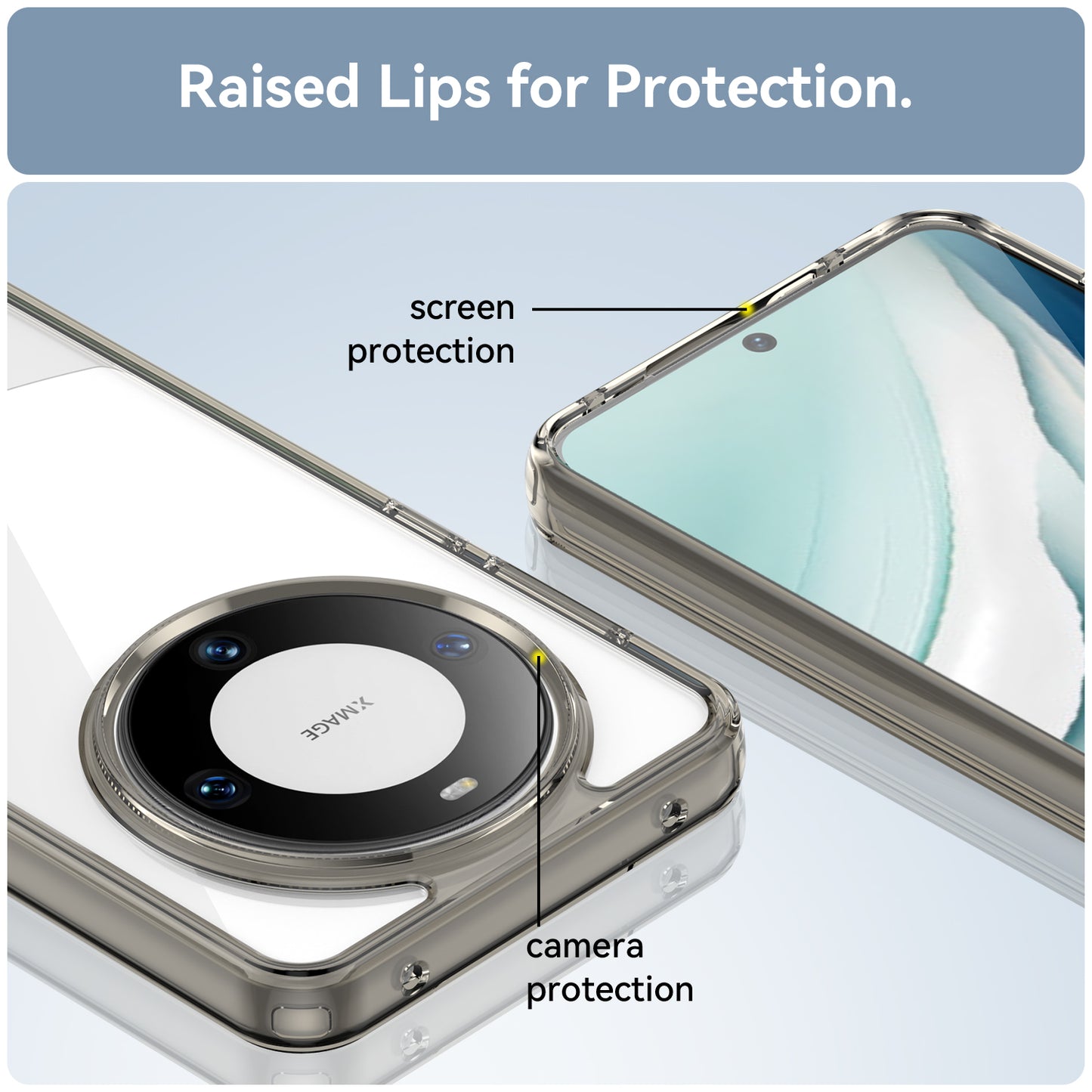For Huawei Mate 60 Cover Drop-proof TPU+Acrylic Phone Case