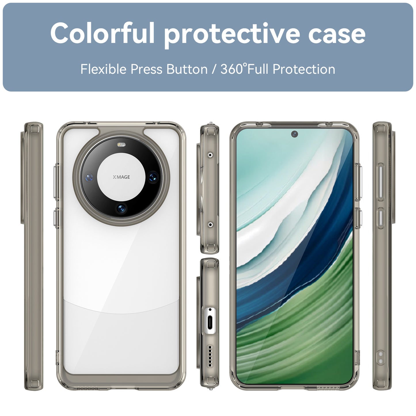 For Huawei Mate 60 Cover Drop-proof TPU+Acrylic Phone Case