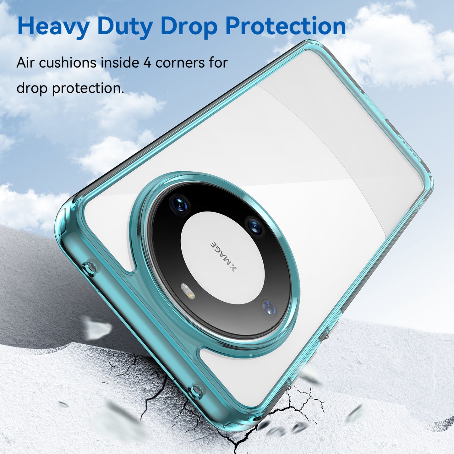 For Huawei Mate 60 Cover Drop-proof TPU+Acrylic Phone Case