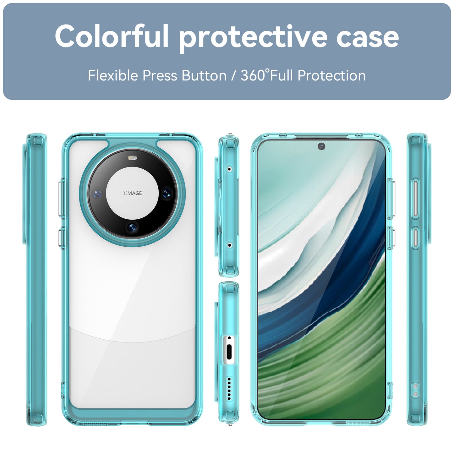 For Huawei Mate 60 Cover Drop-proof TPU+Acrylic Phone Case