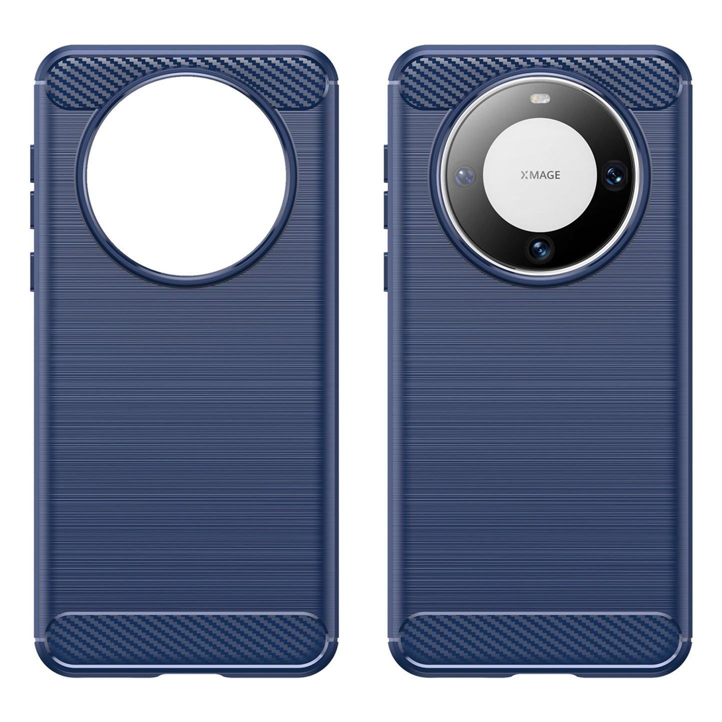 For Huawei Mate 60 Pro Case Slim Carbon Fiber Texture Brushed Phone Back Cover