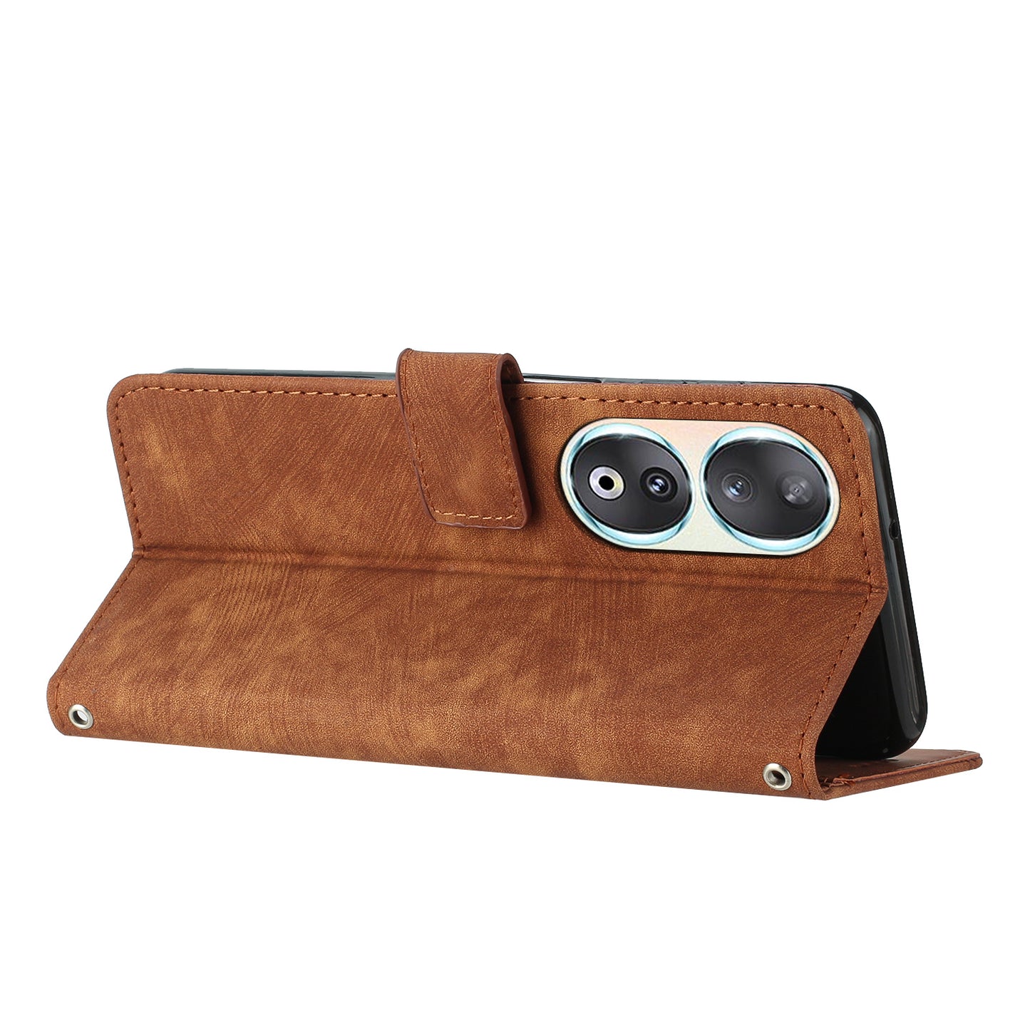 For Honor 90 Case Wallet Stand Crossbody Leather Phone Cover with Shoulder Strap