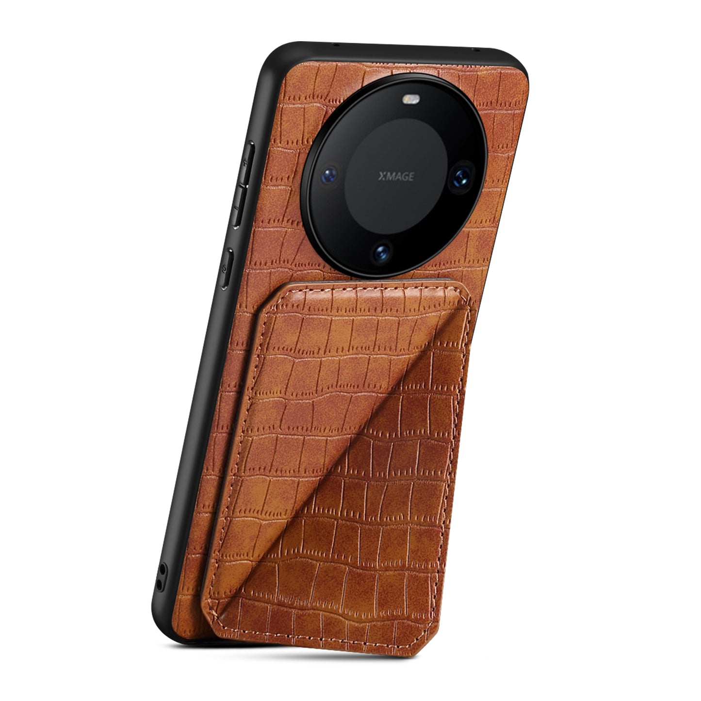 For Huawei Mate 60 Pro / 60 Pro+ Case Card Holder Crocodile Texture PU Leather+PC+TPU Phone Cover
