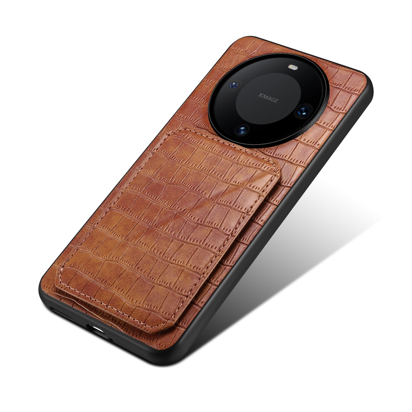For Huawei Mate 60 Pro / 60 Pro+ Case Card Holder Crocodile Texture PU Leather+PC+TPU Phone Cover