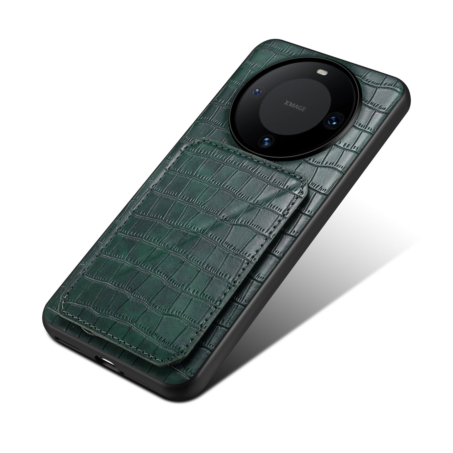 For Huawei Mate 60 Pro / 60 Pro+ Case Card Holder Crocodile Texture PU Leather+PC+TPU Phone Cover