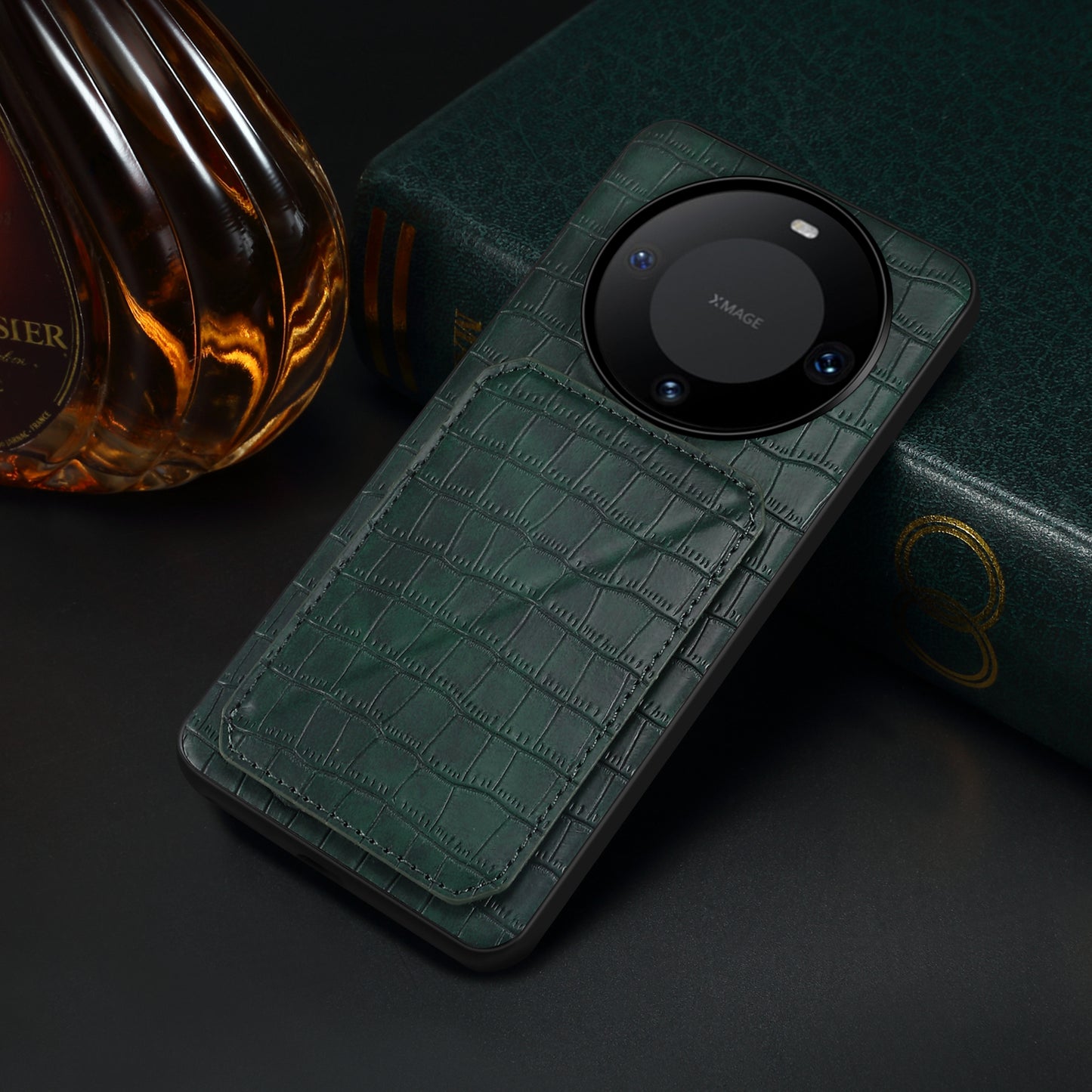For Huawei Mate 60 Pro / 60 Pro+ Case Card Holder Crocodile Texture PU Leather+PC+TPU Phone Cover