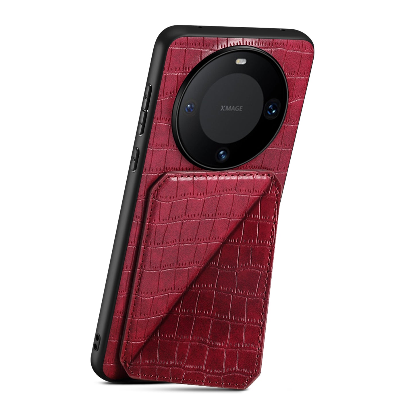 For Huawei Mate 60 Pro / 60 Pro+ Case Card Holder Crocodile Texture PU Leather+PC+TPU Phone Cover