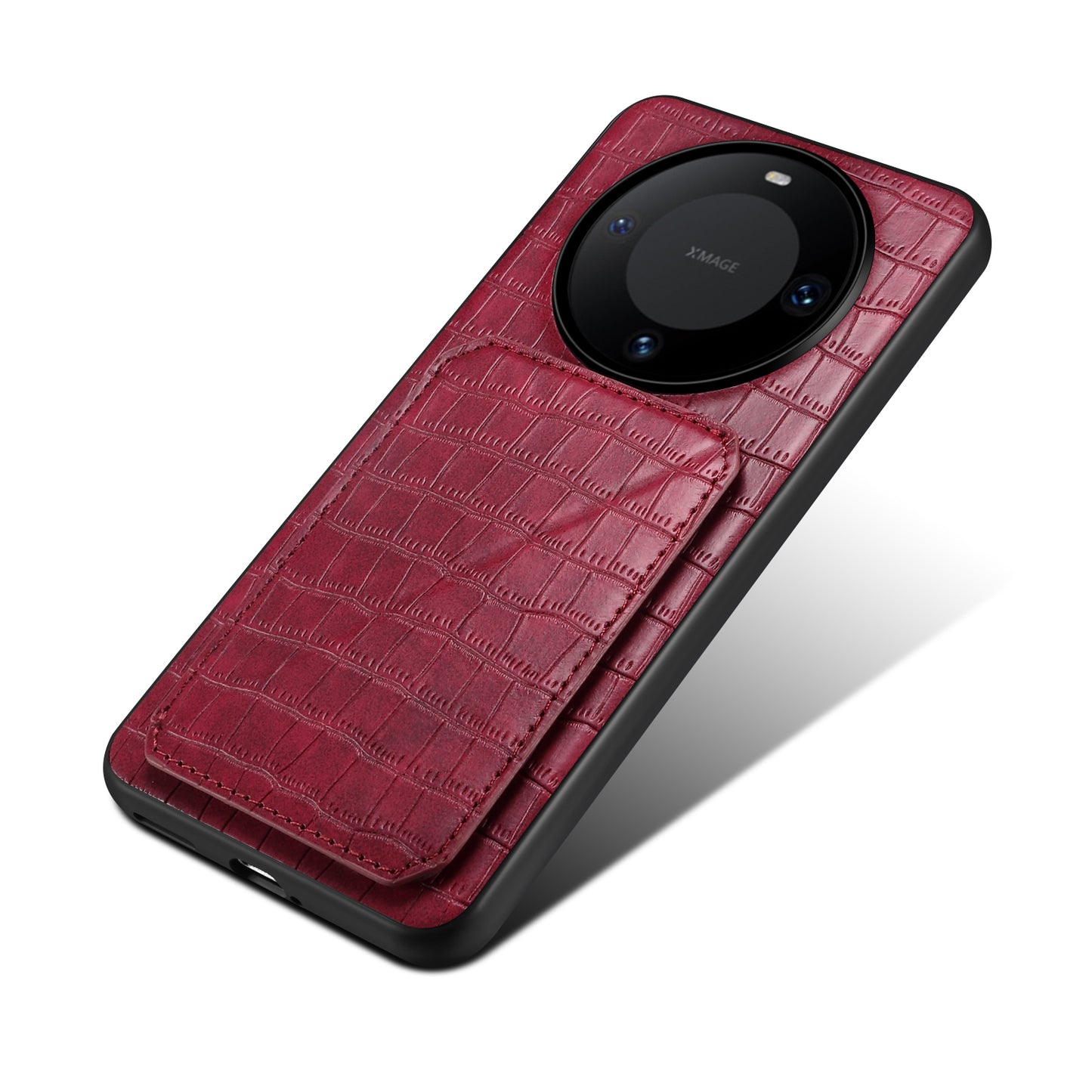 For Huawei Mate 60 Pro / 60 Pro+ Case Card Holder Crocodile Texture PU Leather+PC+TPU Phone Cover