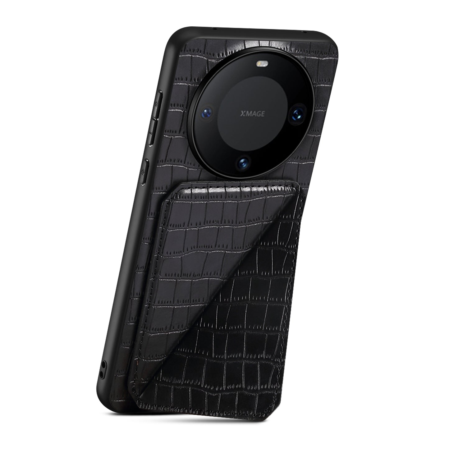 For Huawei Mate 60 Pro / 60 Pro+ Case Card Holder Crocodile Texture PU Leather+PC+TPU Phone Cover