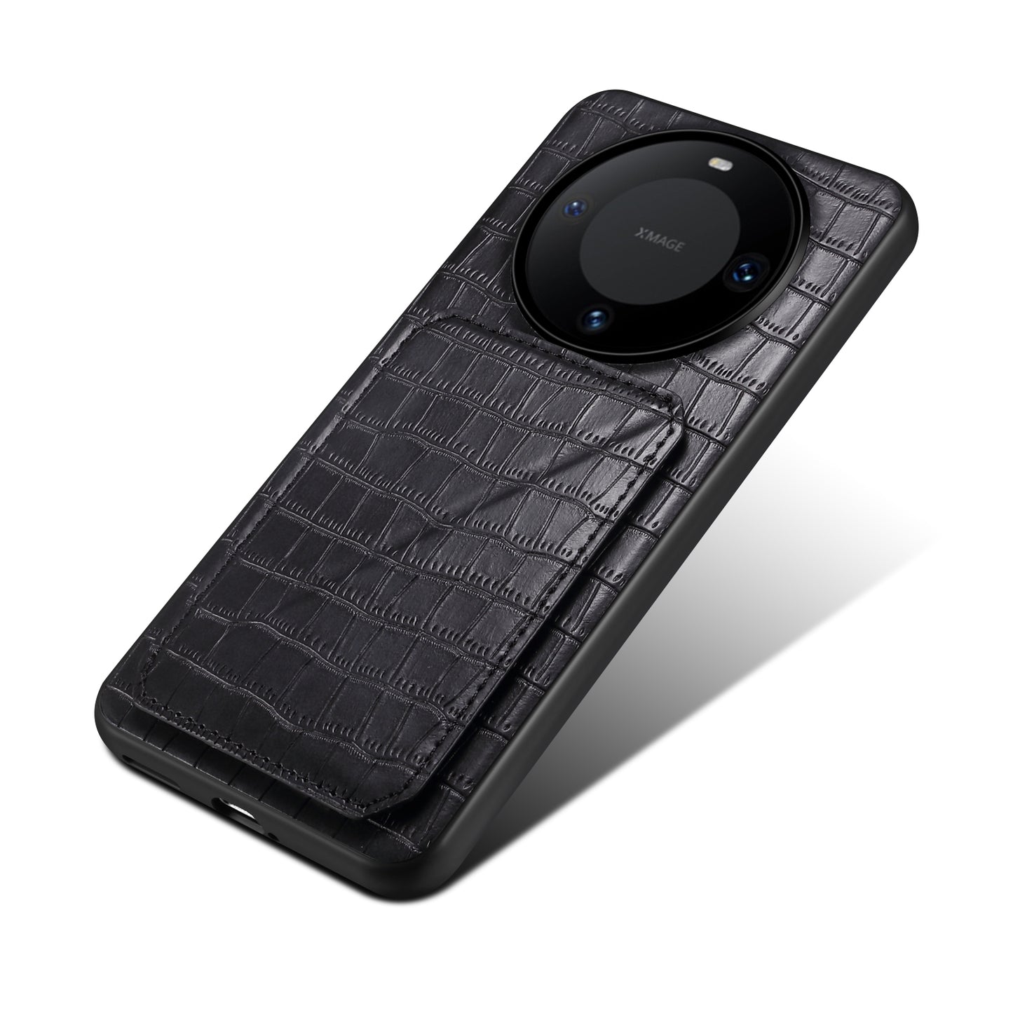 For Huawei Mate 60 Pro / 60 Pro+ Case Card Holder Crocodile Texture PU Leather+PC+TPU Phone Cover