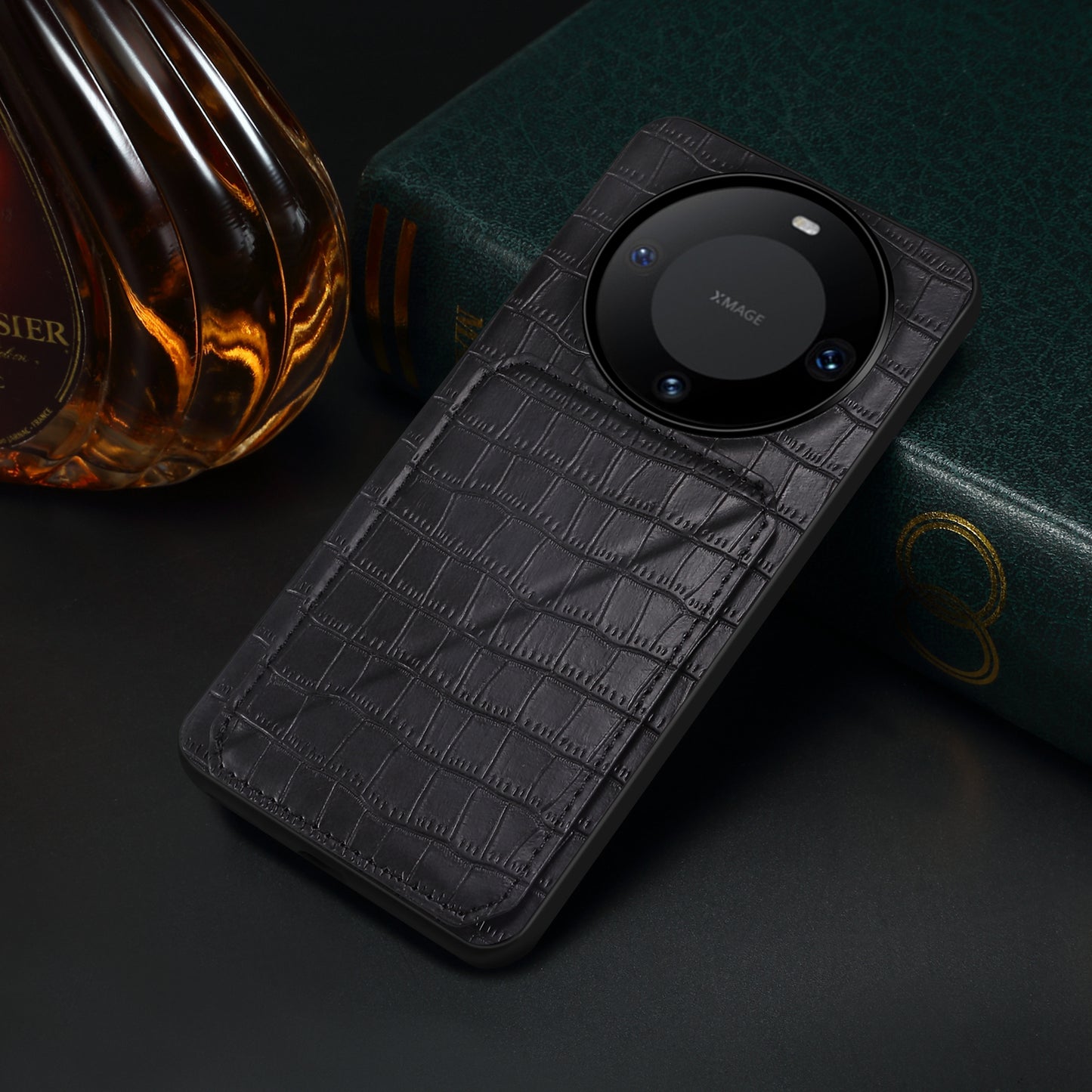 For Huawei Mate 60 Pro / 60 Pro+ Case Card Holder Crocodile Texture PU Leather+PC+TPU Phone Cover