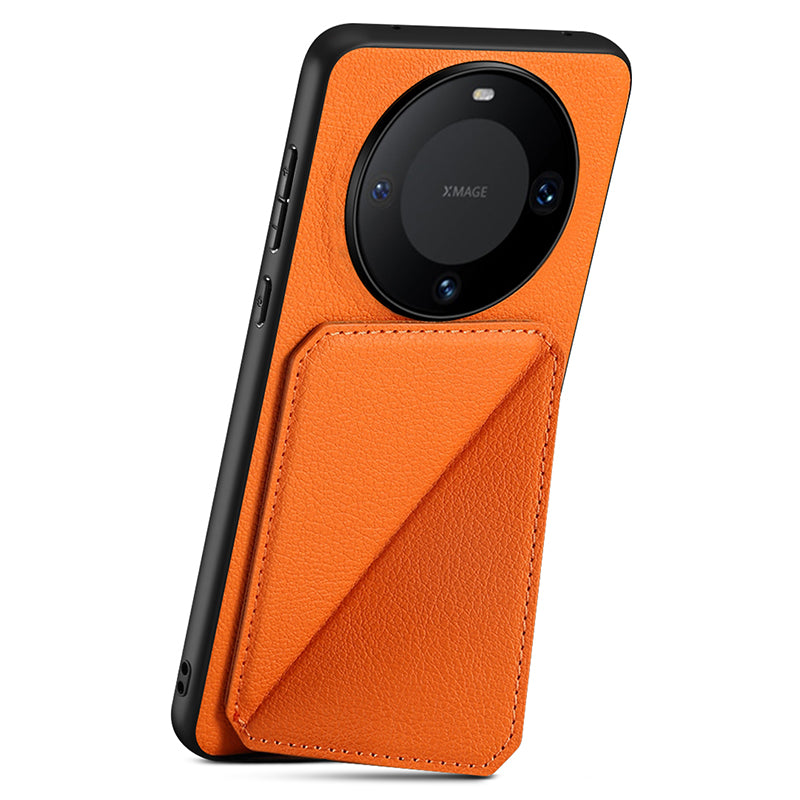 For Huawei Mate 60 Pro / 60 Pro+ Case Calf Texture PU+PC+TPU Phone Shell with Card Slot