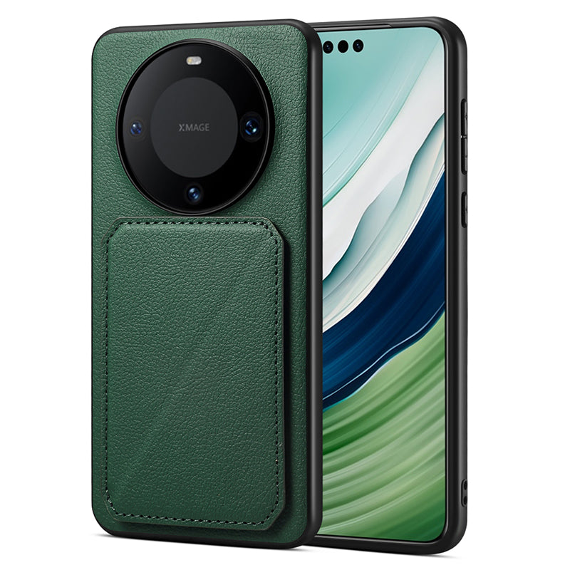For Huawei Mate 60 Pro / 60 Pro+ Case Calf Texture PU+PC+TPU Phone Shell with Card Slot