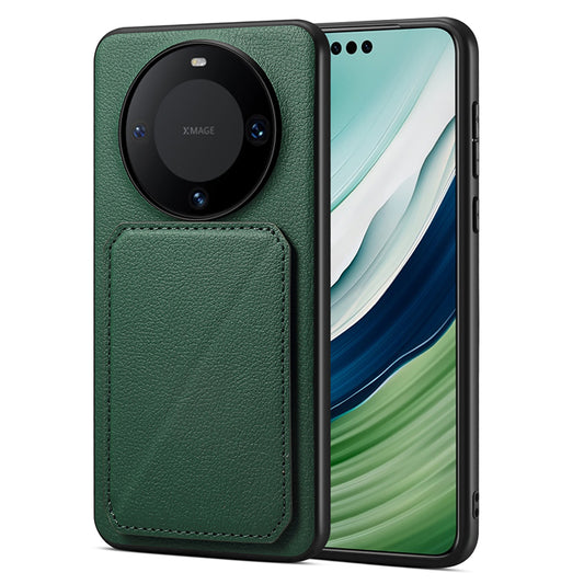 For Huawei Mate 60 Pro / 60 Pro+ Case Calf Texture PU+PC+TPU Phone Shell with Card Slot