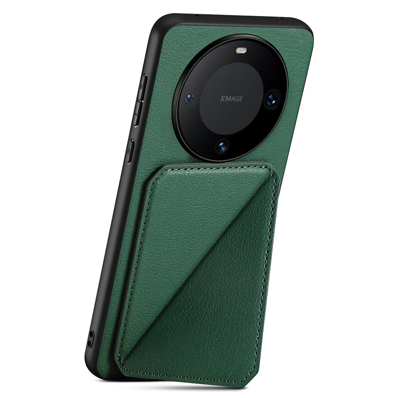 For Huawei Mate 60 Pro / 60 Pro+ Case Calf Texture PU+PC+TPU Phone Shell with Card Slot