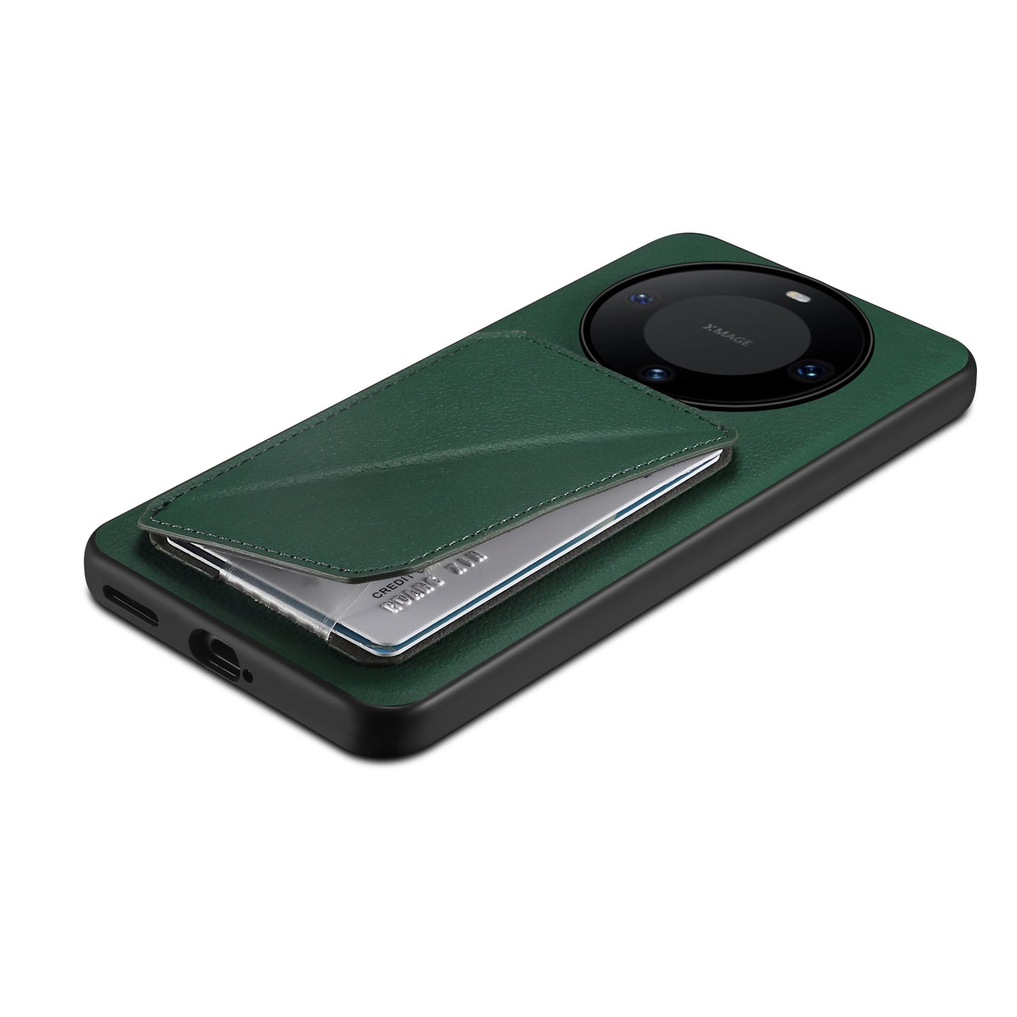 For Huawei Mate 60 Pro / 60 Pro+ Case Calf Texture PU+PC+TPU Phone Shell with Card Slot