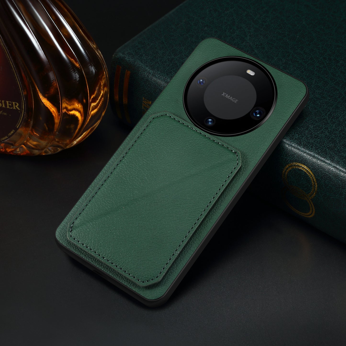 For Huawei Mate 60 Pro / 60 Pro+ Case Calf Texture PU+PC+TPU Phone Shell with Card Slot