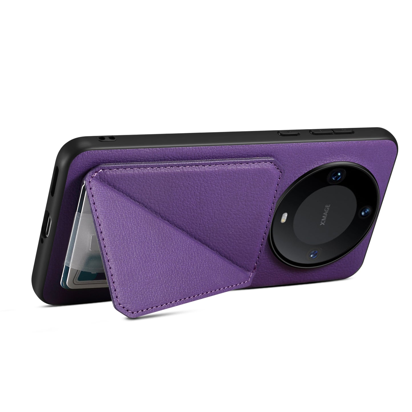 For Huawei Mate 60 Pro / 60 Pro+ Case Calf Texture PU+PC+TPU Phone Shell with Card Slot