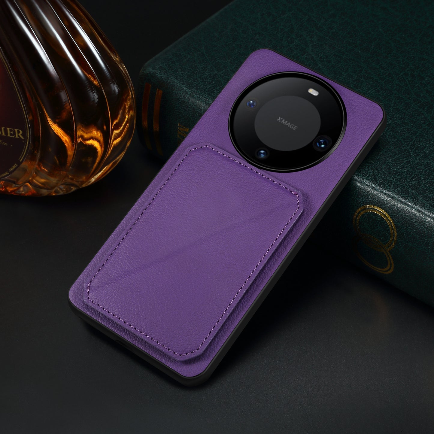 For Huawei Mate 60 Pro / 60 Pro+ Case Calf Texture PU+PC+TPU Phone Shell with Card Slot