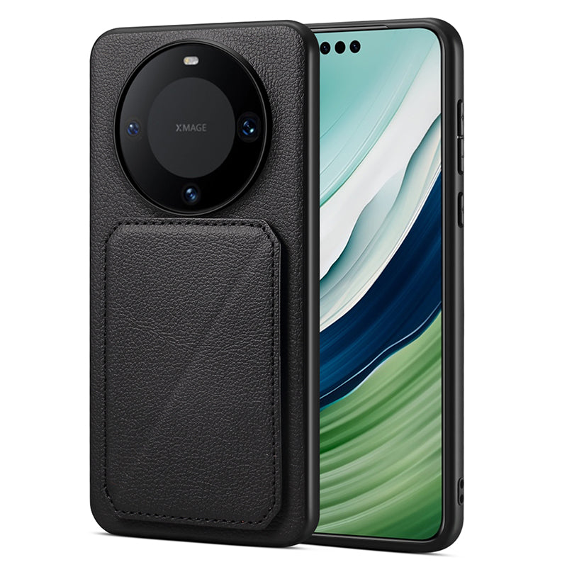 For Huawei Mate 60 Pro / 60 Pro+ Case Calf Texture PU+PC+TPU Phone Shell with Card Slot