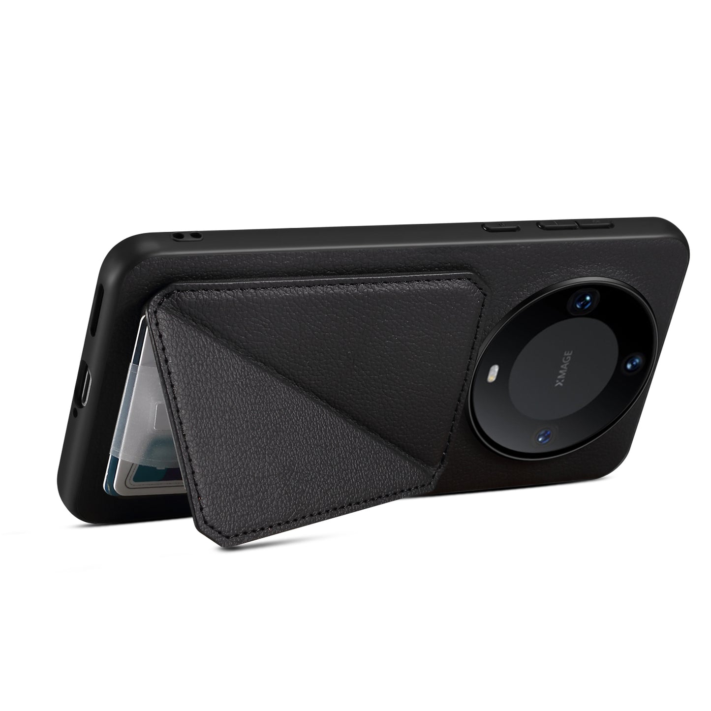 For Huawei Mate 60 Pro / 60 Pro+ Case Calf Texture PU+PC+TPU Phone Shell with Card Slot