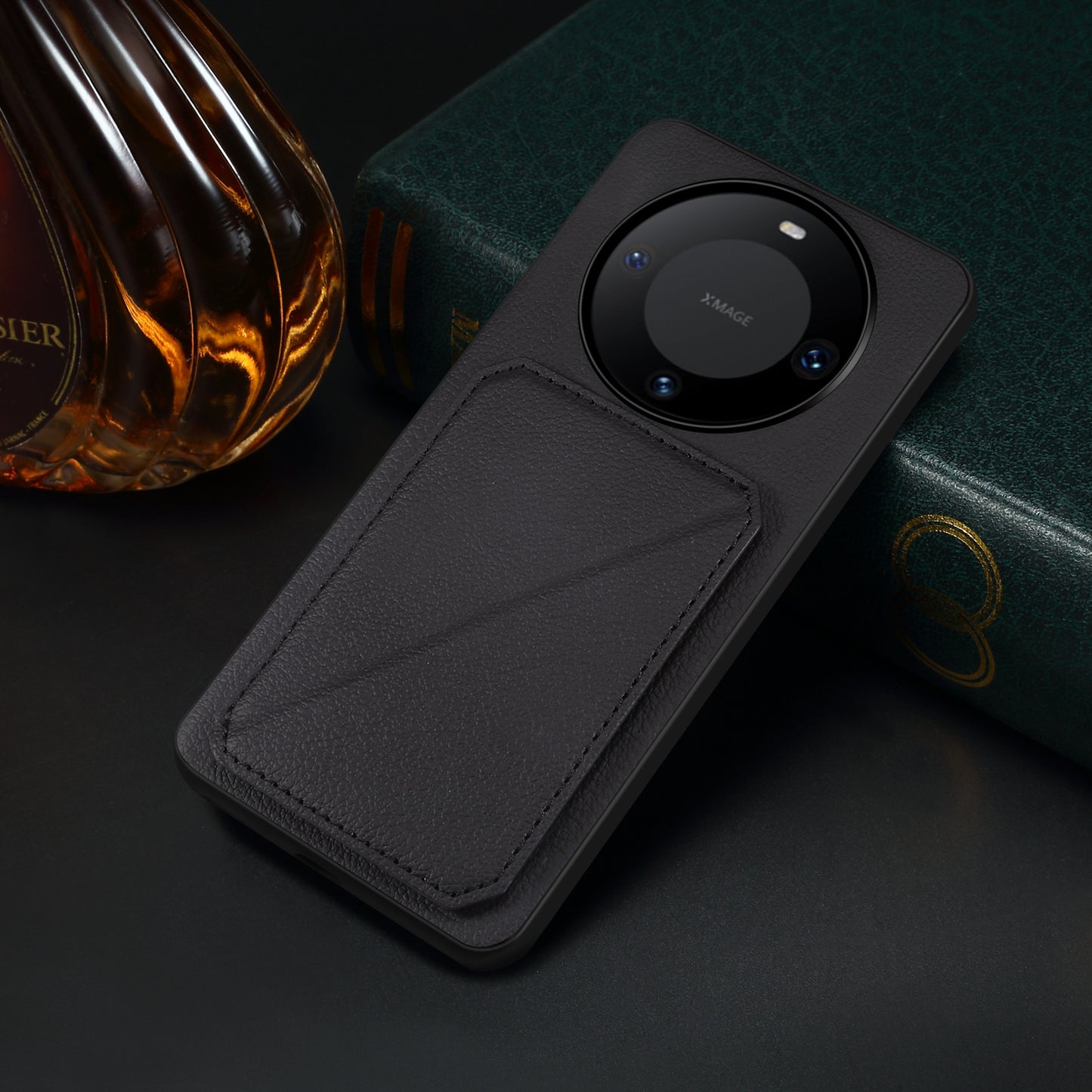 For Huawei Mate 60 Pro / 60 Pro+ Case Calf Texture PU+PC+TPU Phone Shell with Card Slot