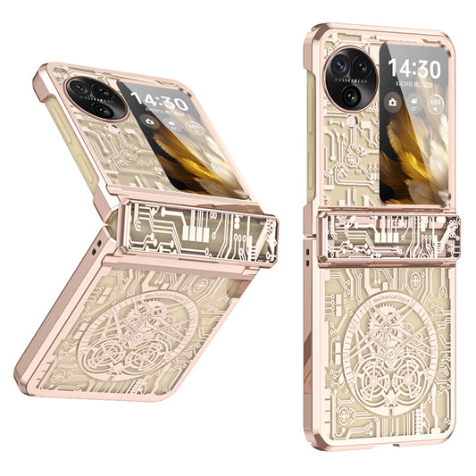 Mechanical Legend Series for Oppo Find N3 Flip 5G Case Hinde Protection PC Electroplating Cover