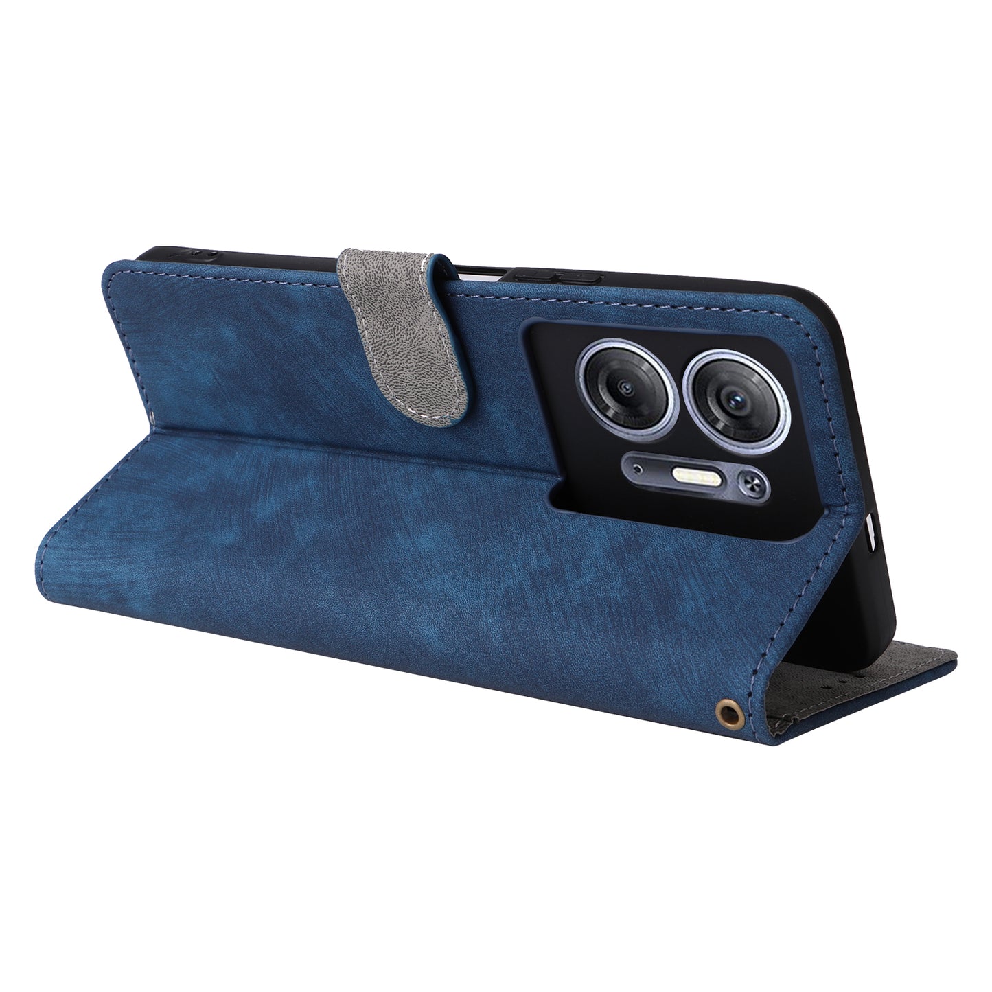 For Infinix Hot 30 5G / X6832 Anti-Scratch Phone Case PU Leather Stand Cover RFID Blocking Wallet Shell with Strap