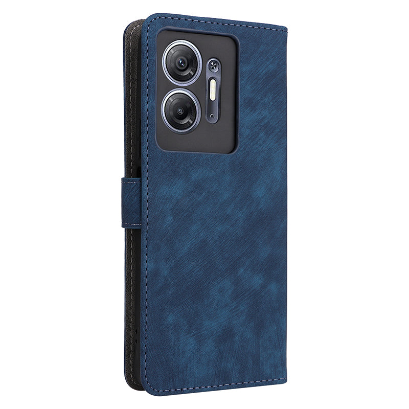 For Infinix Hot 30 5G / X6832 Anti-Scratch Phone Case PU Leather Stand Cover RFID Blocking Wallet Shell with Strap