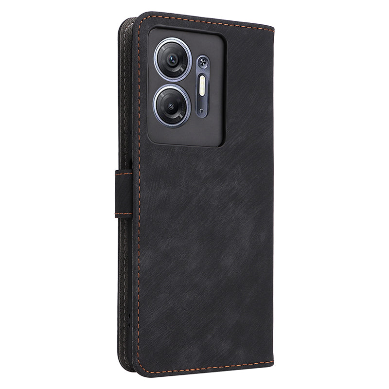 For Infinix Hot 30 5G / X6832 Anti-Scratch Phone Case PU Leather Stand Cover RFID Blocking Wallet Shell with Strap