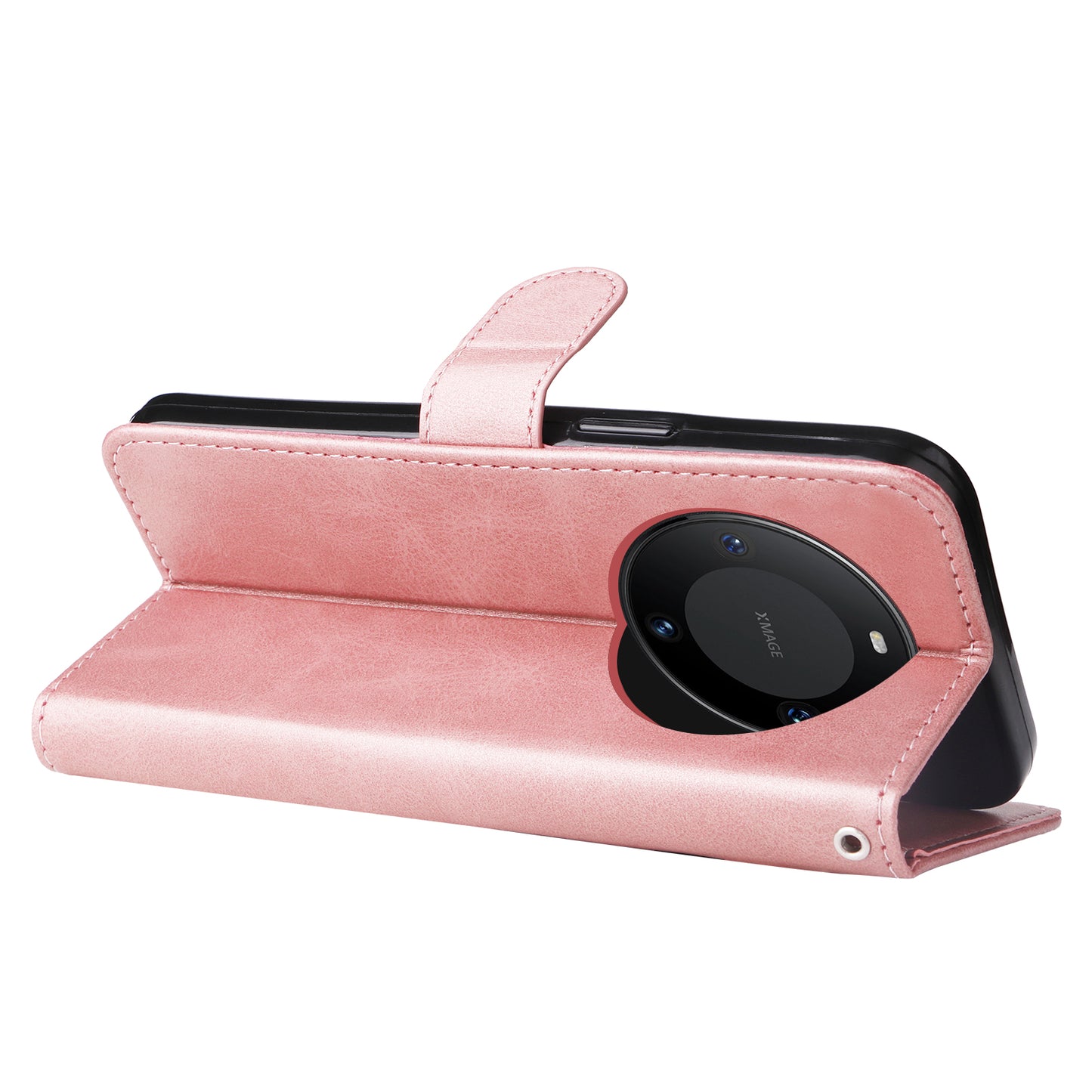 For Huawei Mate 60 Pro Case Shockproof Calf Texture Zipper Wallet Stand Smartphone Cover