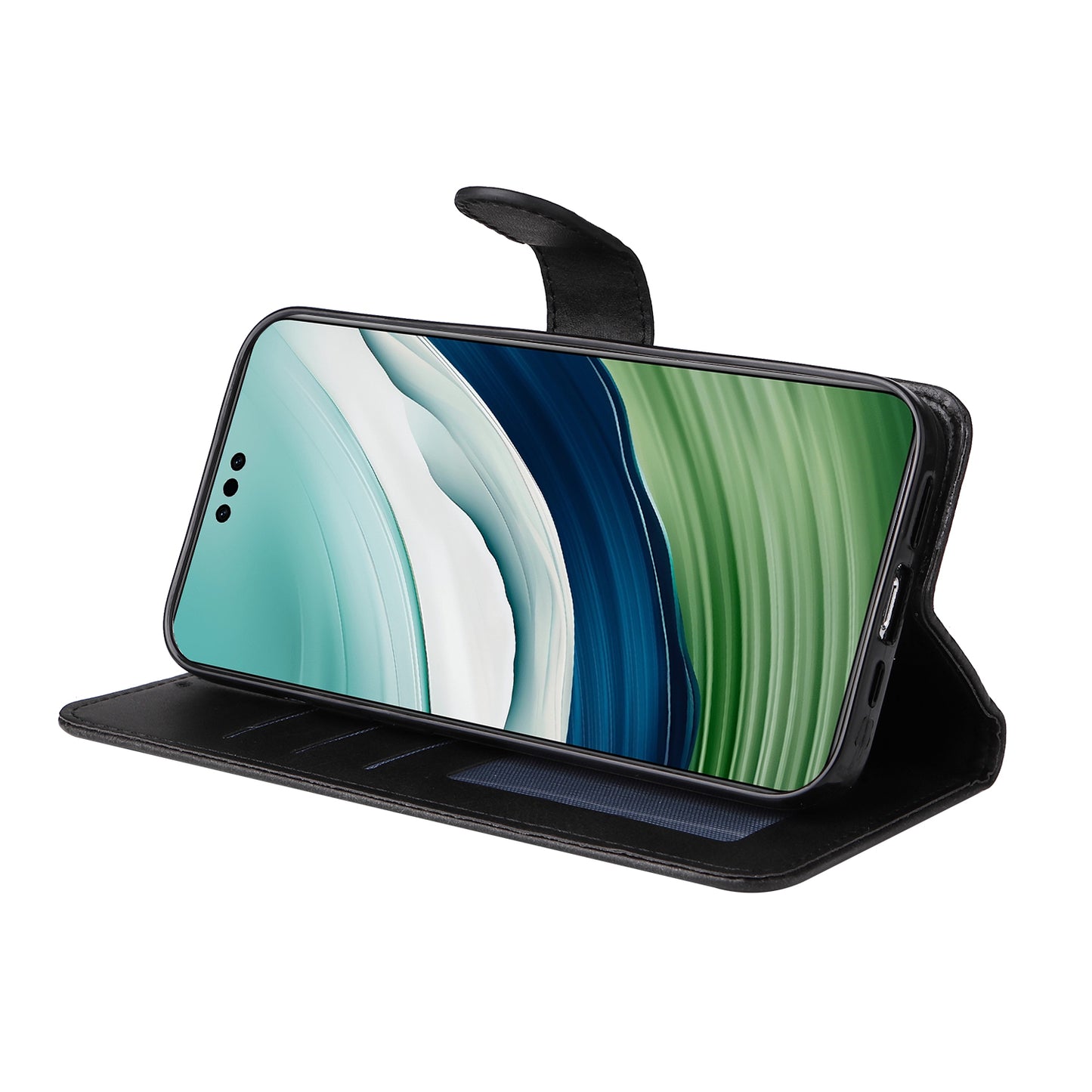 For Huawei Mate 60 Pro Case Calf Texture Wallet Stand PU Leather Protection Cell Phone Cover