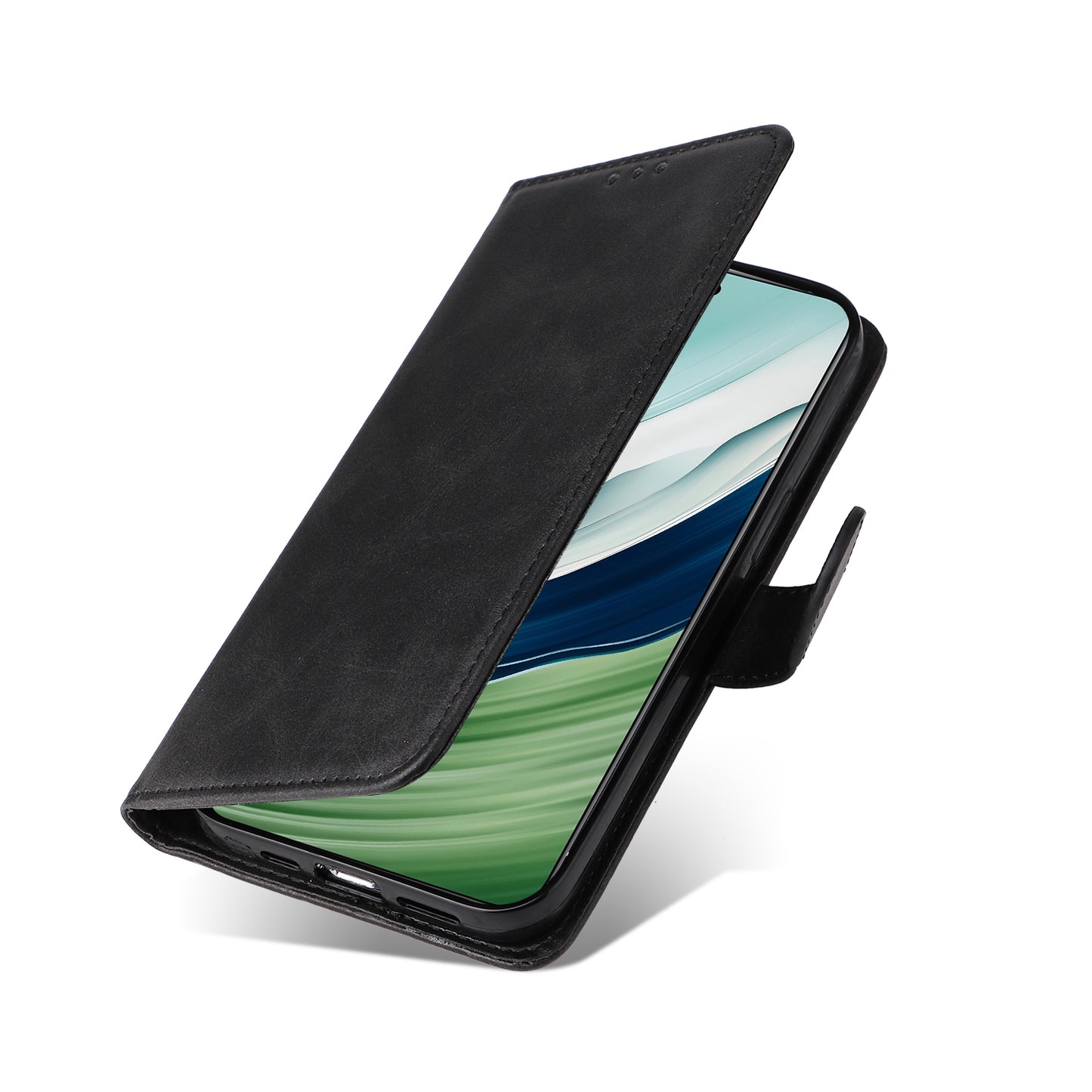 For Huawei Mate 60 Pro Case Calf Texture Wallet Stand PU Leather Protection Cell Phone Cover