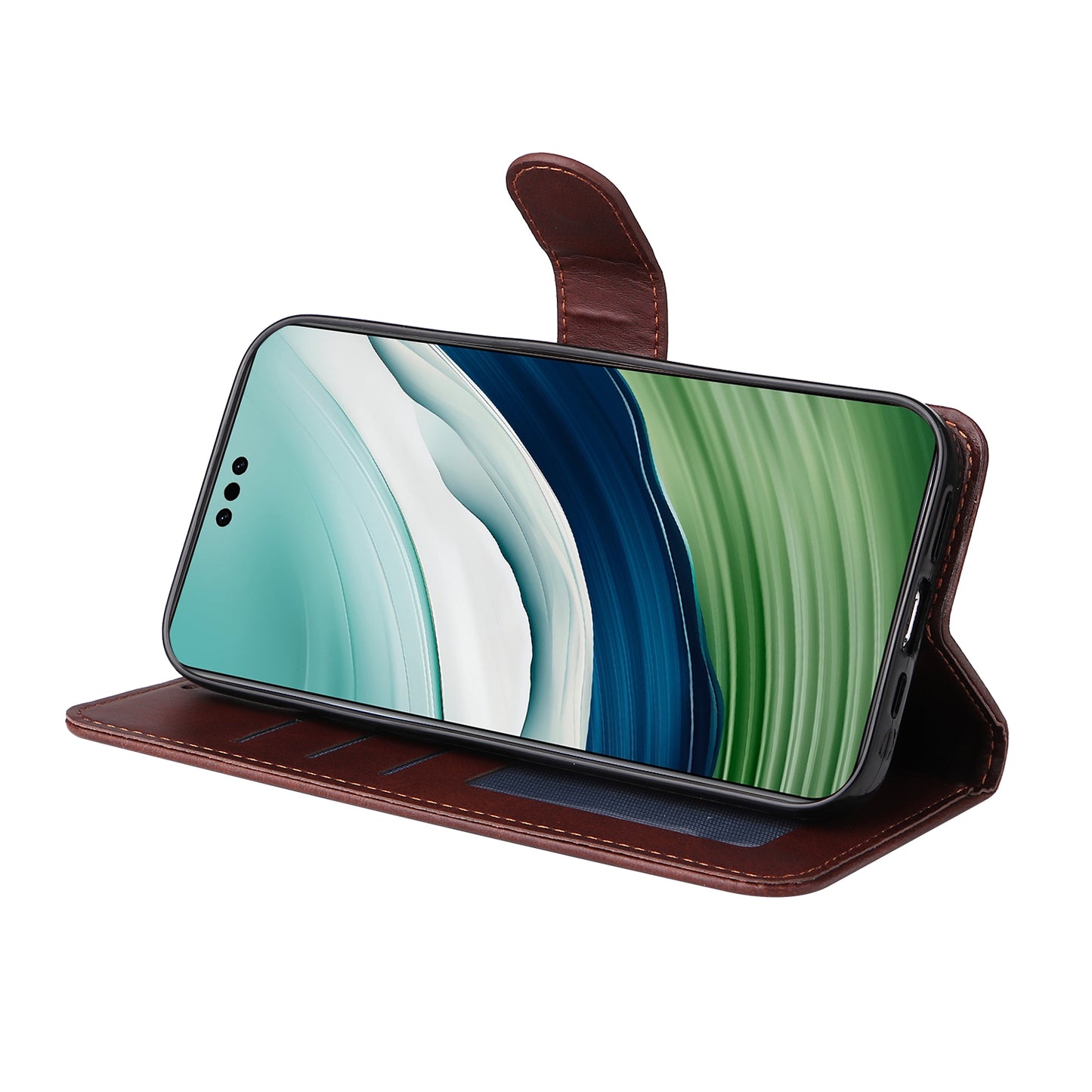 For Huawei Mate 60 Pro Case Calf Texture Wallet Stand PU Leather Protection Cell Phone Cover