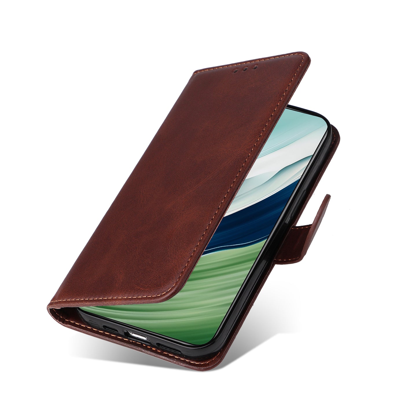 For Huawei Mate 60 Pro Case Calf Texture Wallet Stand PU Leather Protection Cell Phone Cover