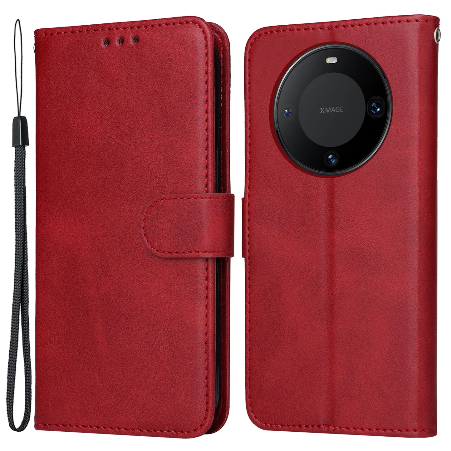 For Huawei Mate 60 Pro Case Calf Texture Wallet Stand PU Leather Protection Cell Phone Cover