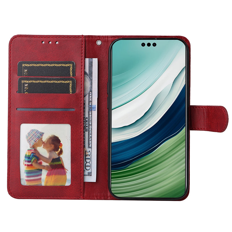 For Huawei Mate 60 Pro Case Calf Texture Wallet Stand PU Leather Protection Cell Phone Cover