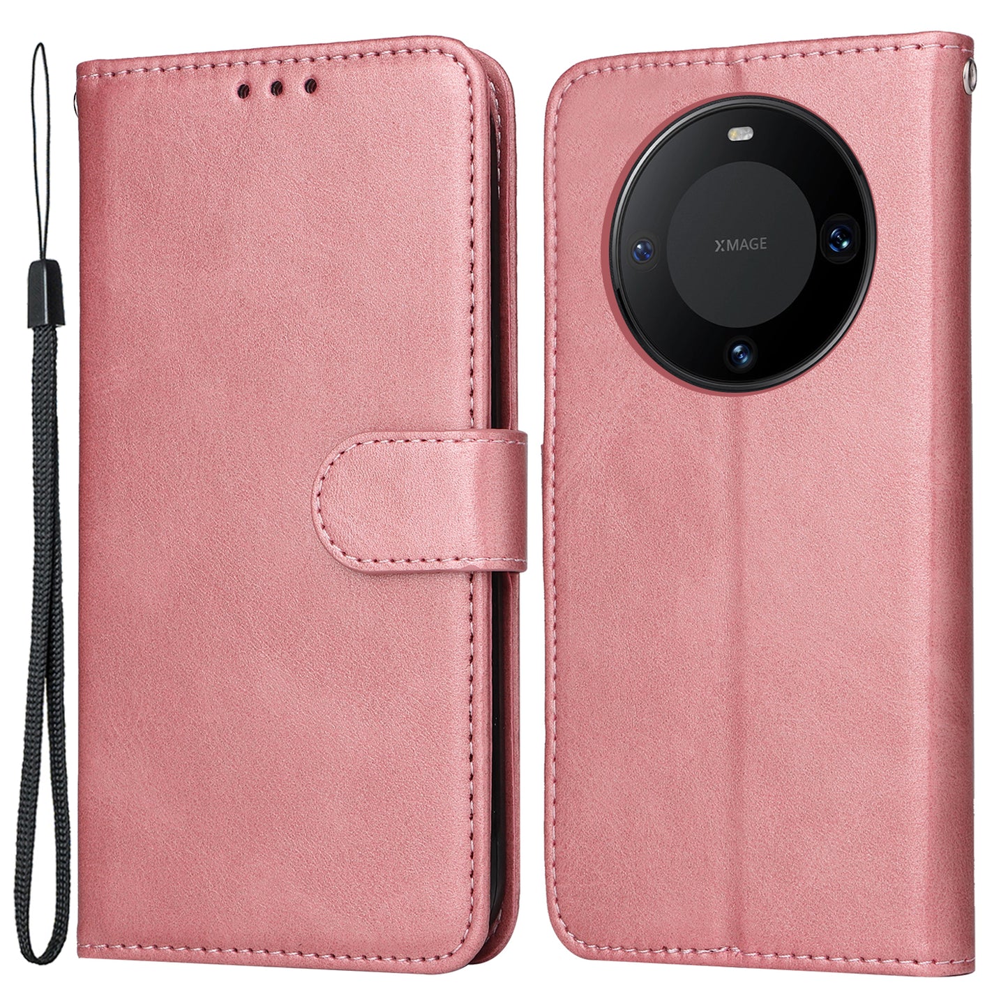 For Huawei Mate 60 Pro Case Calf Texture Wallet Stand PU Leather Protection Cell Phone Cover