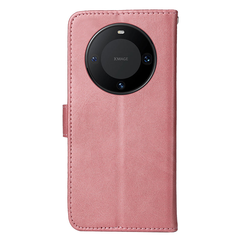 For Huawei Mate 60 Pro Case Calf Texture Wallet Stand PU Leather Protection Cell Phone Cover