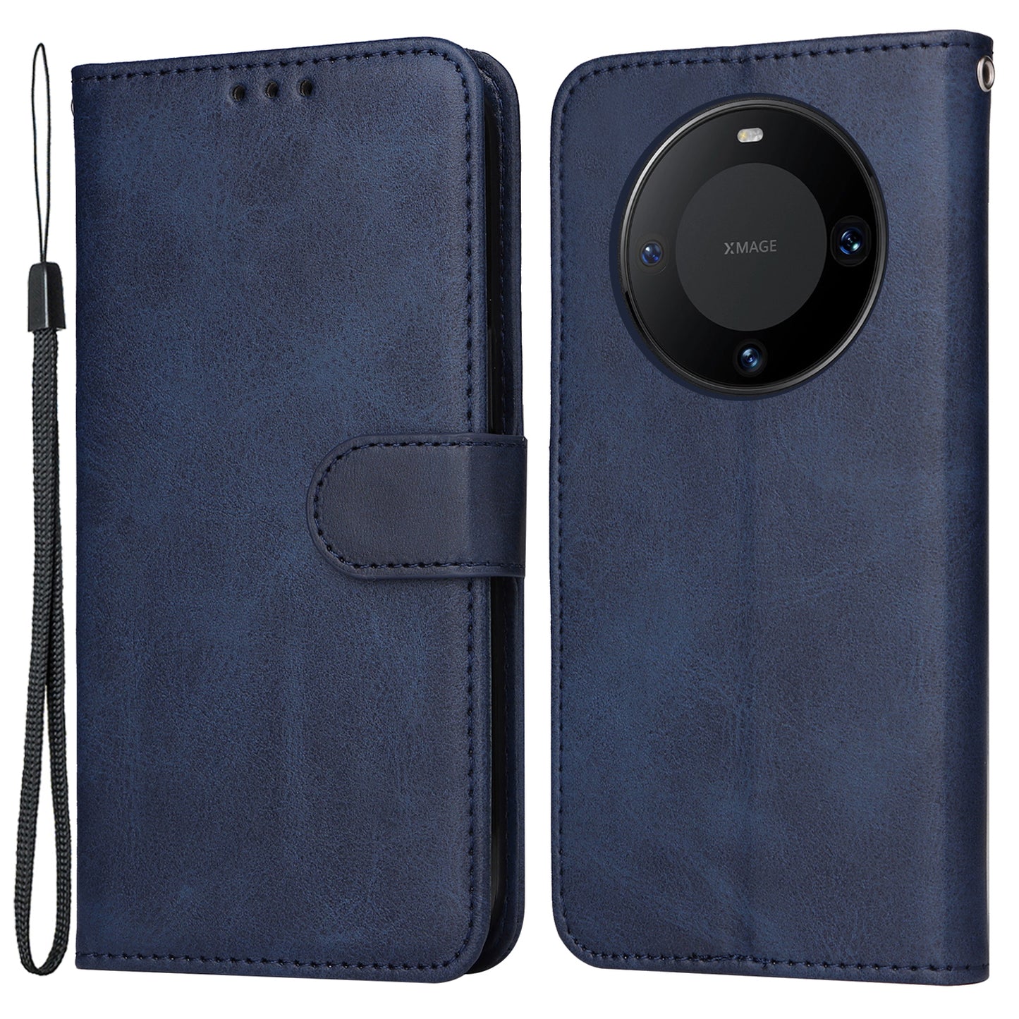 For Huawei Mate 60 Pro Case Calf Texture Wallet Stand PU Leather Protection Cell Phone Cover