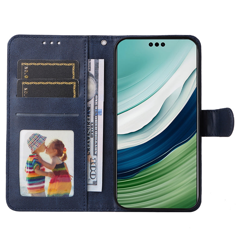 For Huawei Mate 60 Pro Case Calf Texture Wallet Stand PU Leather Protection Cell Phone Cover