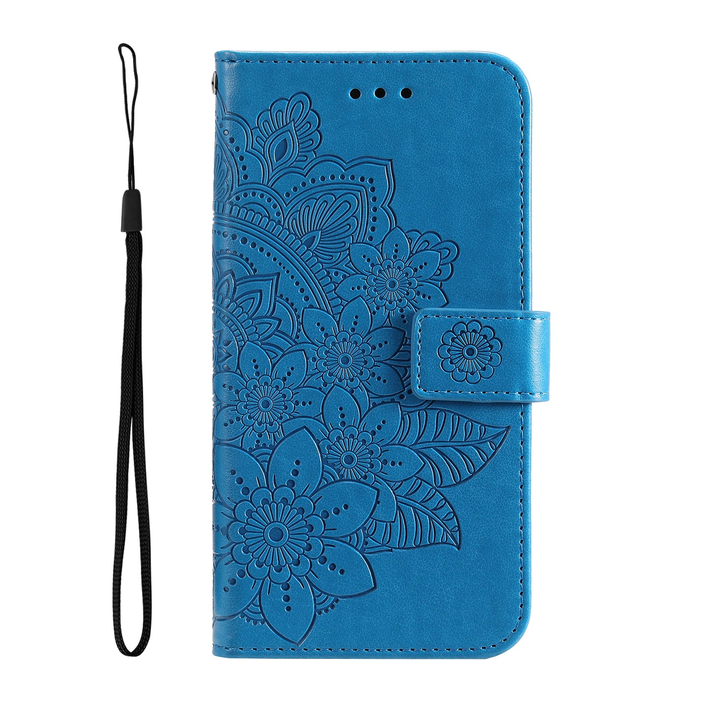 For Huawei Mate 60 Pro Case Flower Imprinted PU Leather Stand Cover Anti-drop Wallet