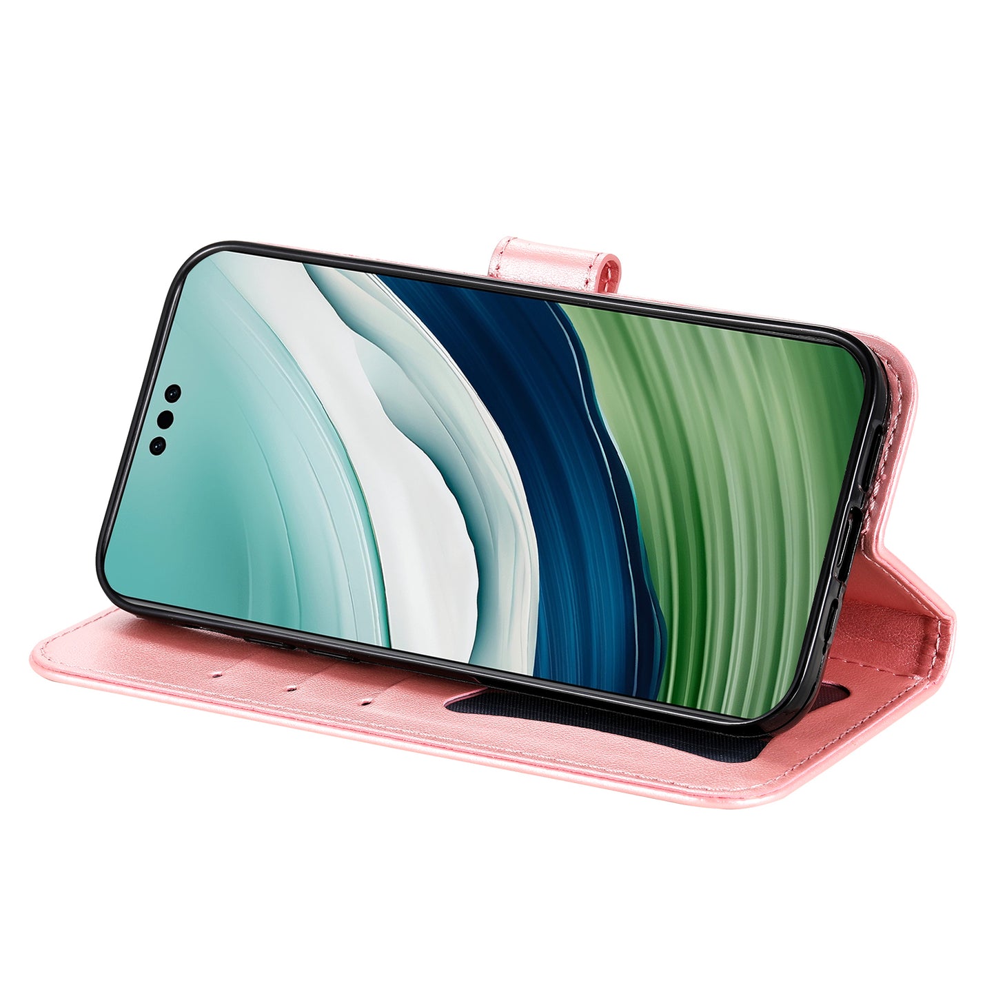 For Huawei Mate 60 Pro Case Flower Imprinted PU Leather Stand Cover Anti-drop Wallet